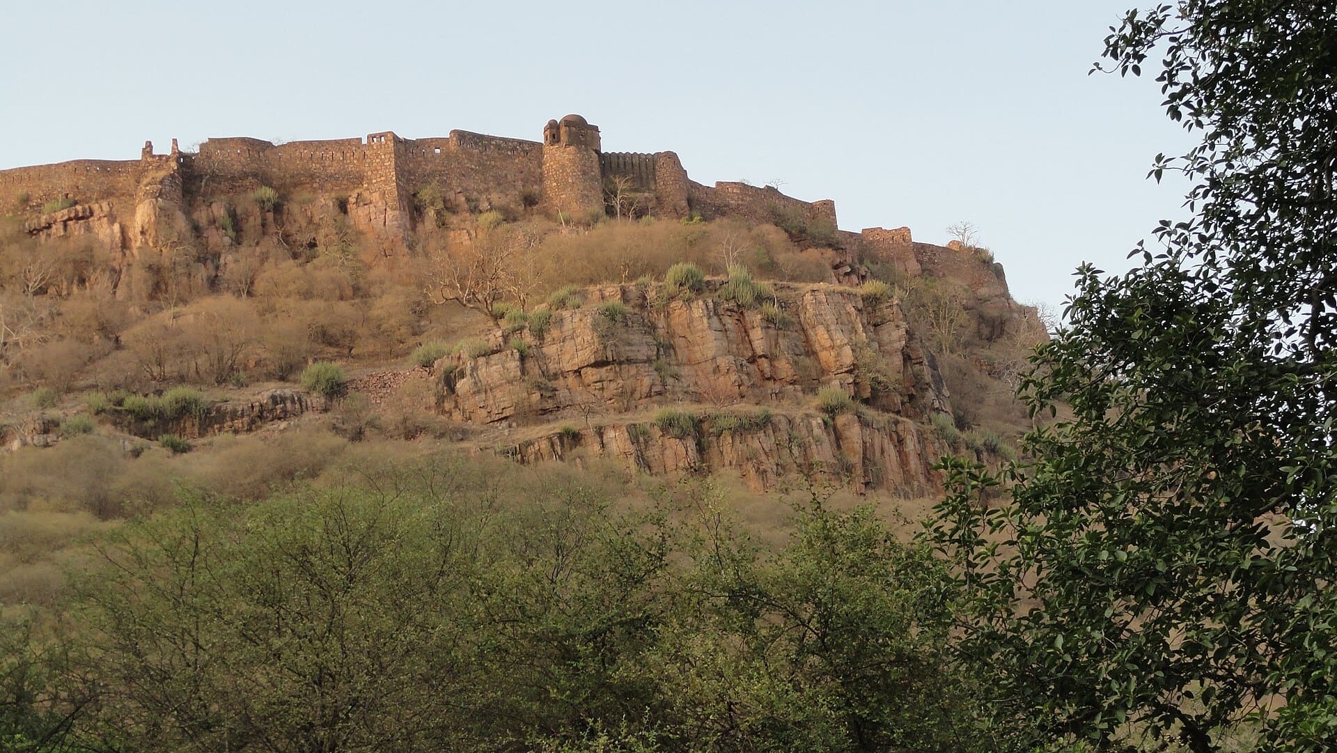 The tenth-century Ranthambore Fort seen from inside the park